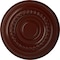 Ekena Millwork Oldham Ceiling Medallion (Fits Canopies up to 8 5/8"), Hnd-Painted Brushed Mahogany, 18"OD x 1 1/4"P CM18OLBMF - alternate 1